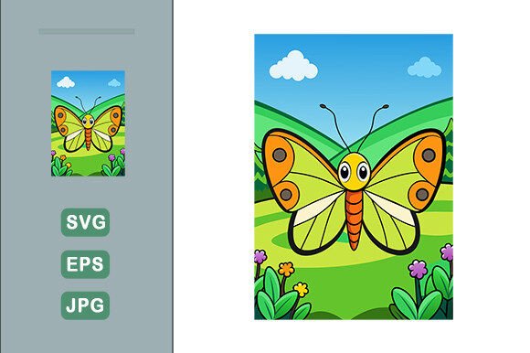 Download Butterfly Vector Landscape Background - Butterfly vector Collection